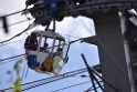 Koelner Seilbahn Gondel blieb haengen Koeln Linksrheinisch P096